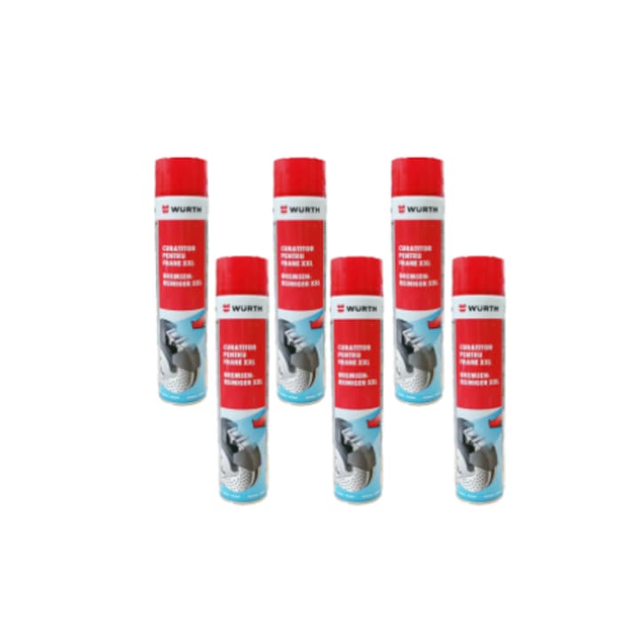 Set 6 buc Spray Curatat Frane Wurth Brake Cleaner XXL, 750ml