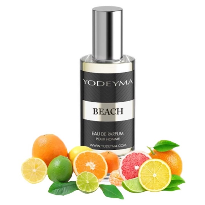 Yodeyma Beach Apa de parfum pentru barbati, nuante de citrice, salvie si mosc alb, pentru barbatul modern care iubeste libertatea si aventura, 15ml