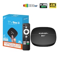 Mini cutie TV inteligenta, 4K HDR Mediaplayere, 4 core, Android 13.0,2GB+16GB ROM, WiFi 2.4G/5G, HDMI, suporta Antena/Youtube/Netflix, Functie de casting, Negra