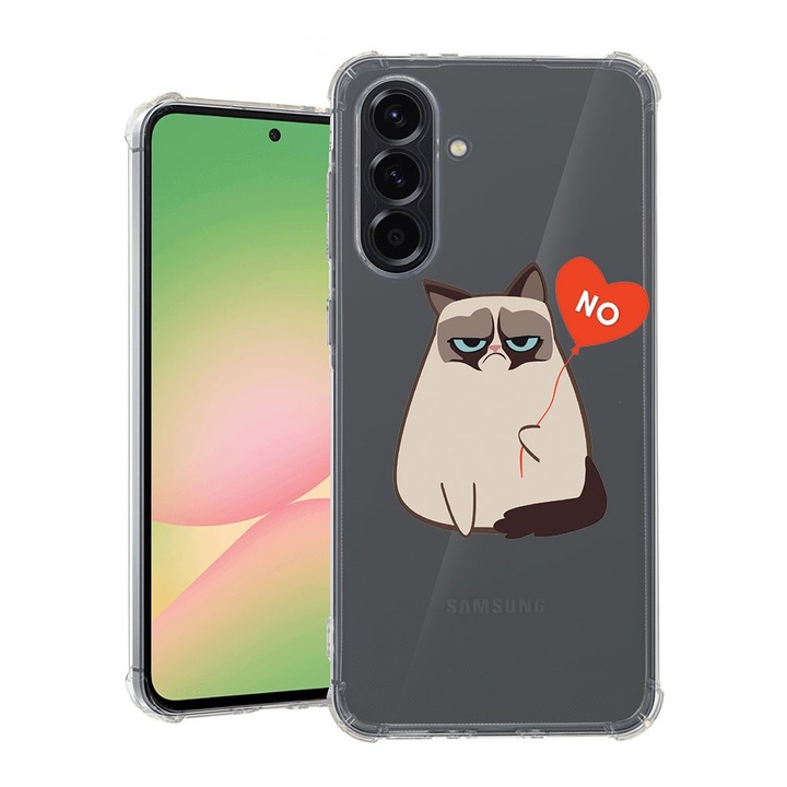 BestCase Anti Shock 1.5MM telefontok, kompatibilis modell Samsung Galaxy A56, Meme - Grumpy Says No, Air Cushion Technology, 1926361 AS 657