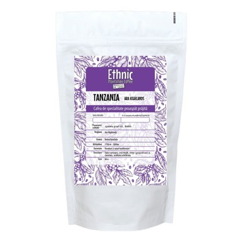 Cafea de specialitate Tanzania Ara Highlands Arabica, prajita boabe, Ethnic Plantation Coffee, 1Kg Cafea de specialitate Tanzania Ara Highlands Arabica, prajita boabe, Ethnic Plantation Coffee, 1Kg