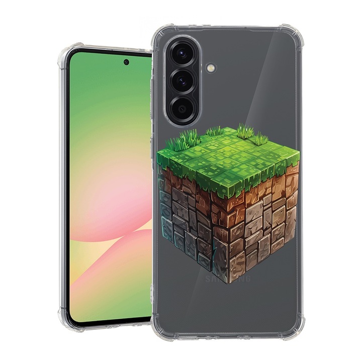 BestCase® Husa pentru Samsung Galaxy A26, Anti Shock 1.5MM, Minecraft World, Protectie camera, ecran si colturi, 1926359 AS 1680