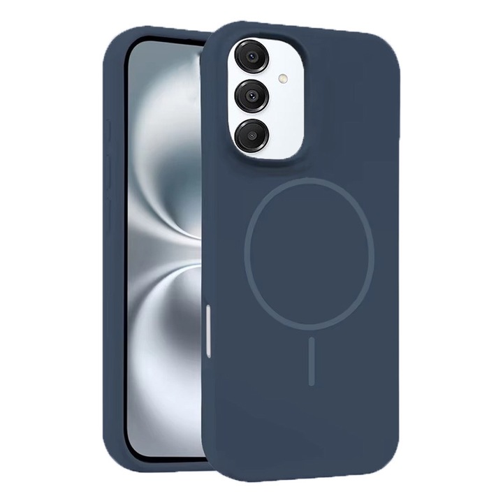 Калъф за Samsung Galaxy S25, SoftGuard Protect, MagSafe Charging, Вътрешност от микрофибър, Мек силикон, Приятен на допир, Противохлъзгащ, Ударопоглъщащ, Защита от пръстови отпечатъци, Ултратънък, Силен магнит, Син