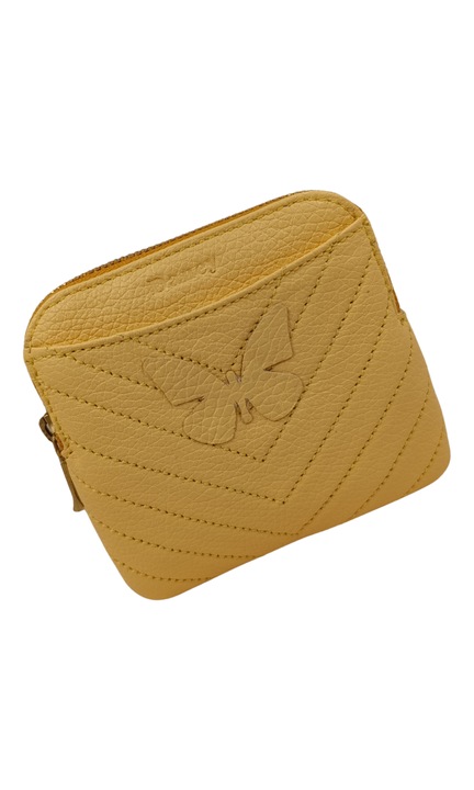 Portcard piele naturala cu fermoar, suport carduri slim, card holder compact(2)