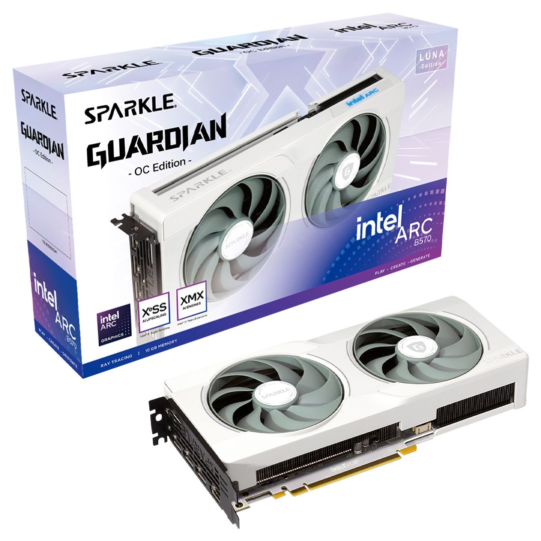 Placa video SPARKLE Arc B570 GUARDIAN Luna OC 10 GB GDDR6 160 bit