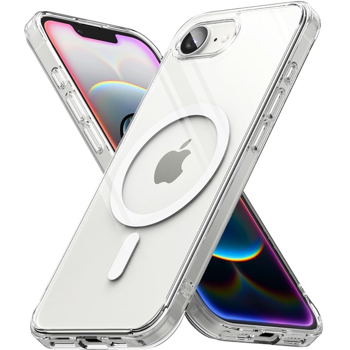 Husa de protectie, GUIXUAN, Compatibil cu iPhone 16e, MagSafe, TPU, Transparent