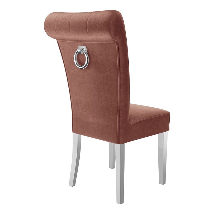 Scaun Elenwel + ciocanitor, MIRJAN24, alb + roz + crom Ciocanitor, 51x66x100 cm