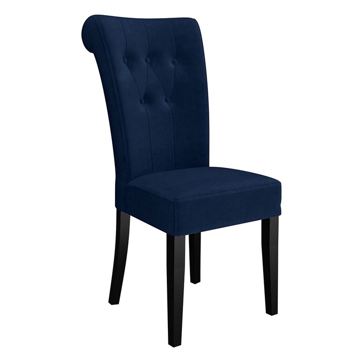 Scaun Elenwel, MIRJAN24, negru + bleumarin, 51x66x100 cm