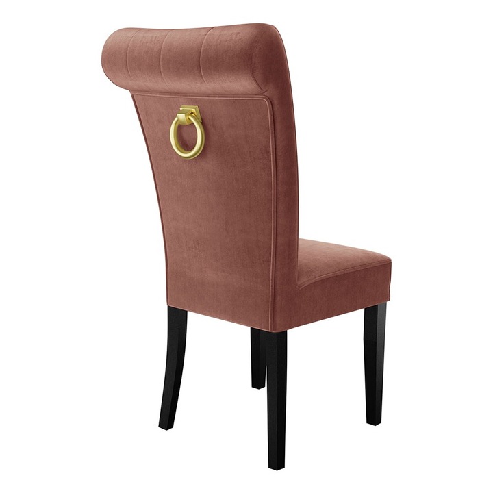 Scaun Elenwel + ciocanitor, MIRJAN24, negru + roz + auriu Ciocanitor, 51x66x100 cm