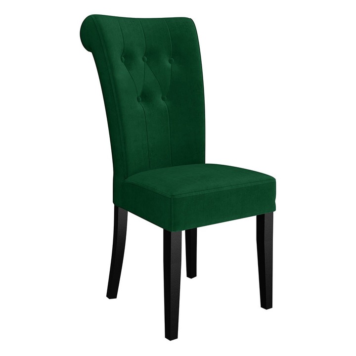 Scaun Elenwel, MIRJAN24, negru + verde, 51x66x100 cm