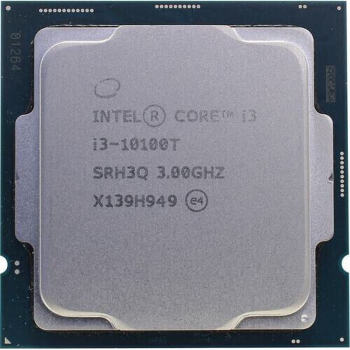 Intel® Core™ i3-10100T processzor, 3,0 GHz, 6 MB, Socket 1200, hűtő nélkül, tálca