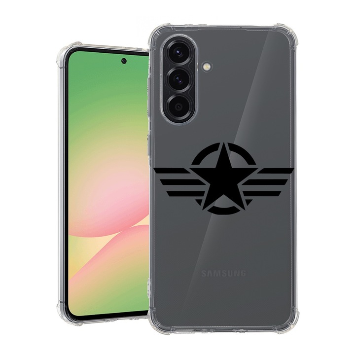 BestCase® Husa pentru Samsung Galaxy A26, Anti Shock 1.5MM, U.S. Army Star, Protectie camera, ecran si colturi, 1926359 AS 1661