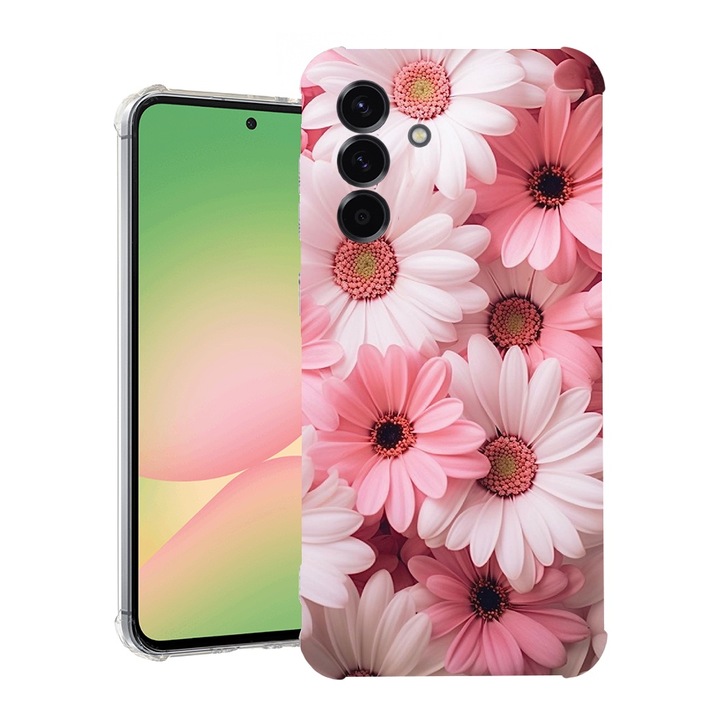 BestCase® Husa pentru Samsung Galaxy A26, Anti Shock 1.5MM, Pink Daisy, Protectie camera, ecran si colturi, 1926359 AS 1144