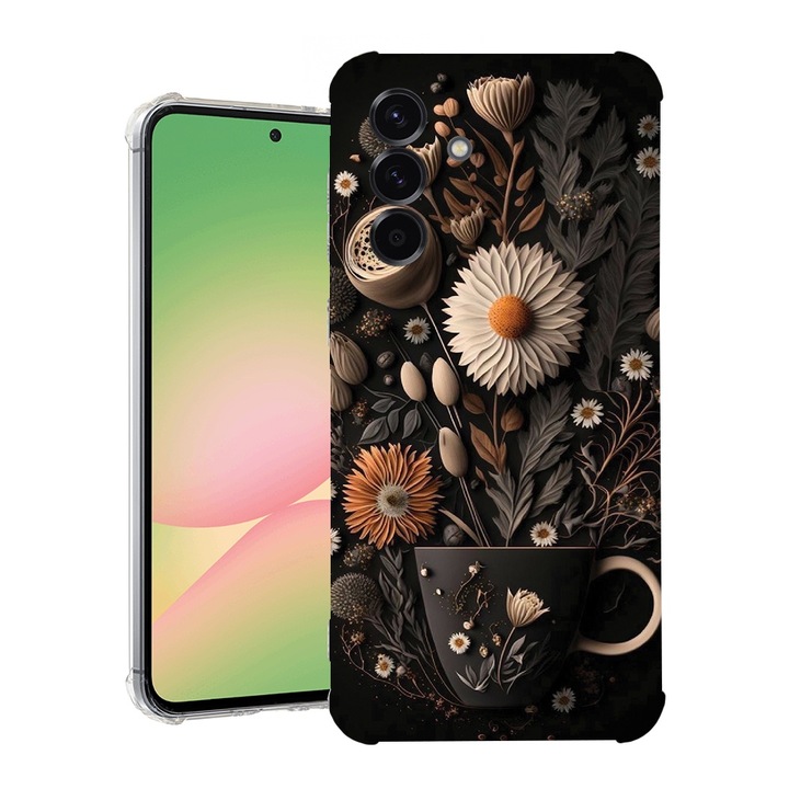 BestCase® Husa pentru Samsung Galaxy A56, Anti Shock 1.5MM, Happy Flowers, Protectie camera, ecran si colturi, 1926361 AS 1159