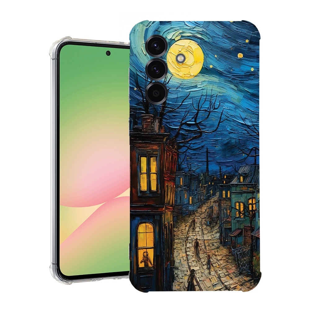 BestCase® Husa pentru Samsung Galaxy A56, Anti Shock 1.5MM, Van Gogh City Life, Protectie camera, ecran si colturi, 1926361 AS 1282