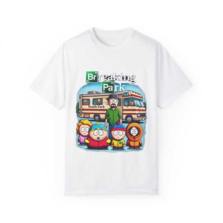 Vexor személyre szabott női póló, pamut, fehér, vicces Breaking Park üzenettel, L