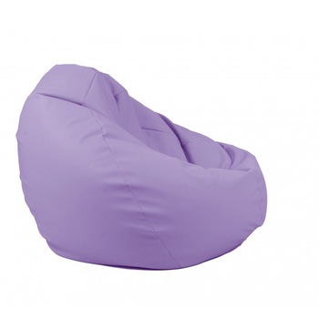Fotoliu Pufrelax tip Sac Nirvana Gigant piele ecologica, Violet, umplut cu perle polistiren Fotoliu Pufrelax tip Sac Nirvana Gigant piele ecologica, Violet, umplut cu perle polistiren