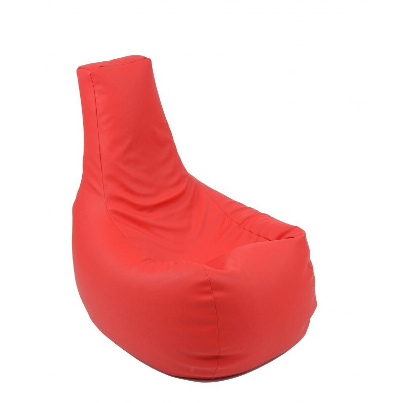 Fotoliu (Mediu) Sunlounger Evo - Intense Red (GAMA PREMIUM PU) umplut cu perle polistiren (fotoliu para marca Pufrelax) Fabricat in Romania