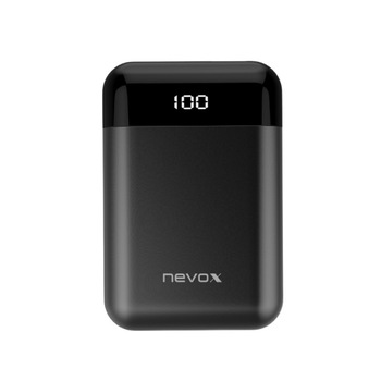 Acumulator extern NEVOX Power Bank 10000mAh, PD + QC3.0, 5V/3A, 9V/2A, 12V/1.5A, Black Acumulator extern NEVOX Power Bank 10000mAh, PD + QC3.0, 5V/3A, 9V/2A, 12V/1.5A, Black