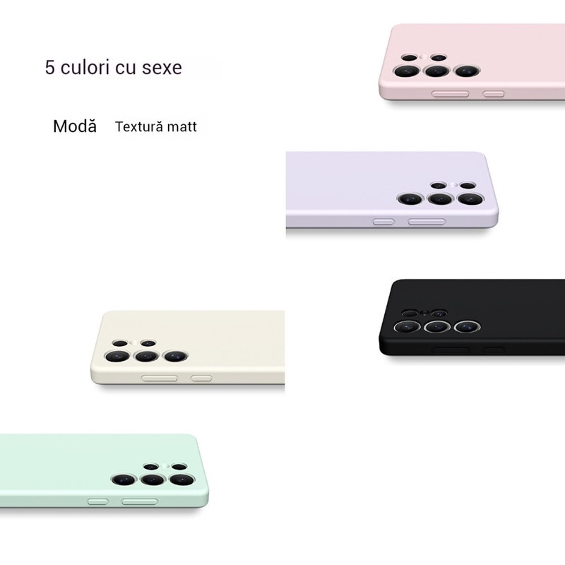 Husa telefon compatibila cu Samsung Galaxy S25 Ultra, Samsung Silicone Case, Ultra Protect, Anti-Shock Protection Hard, Technology Air Cushion-Roz