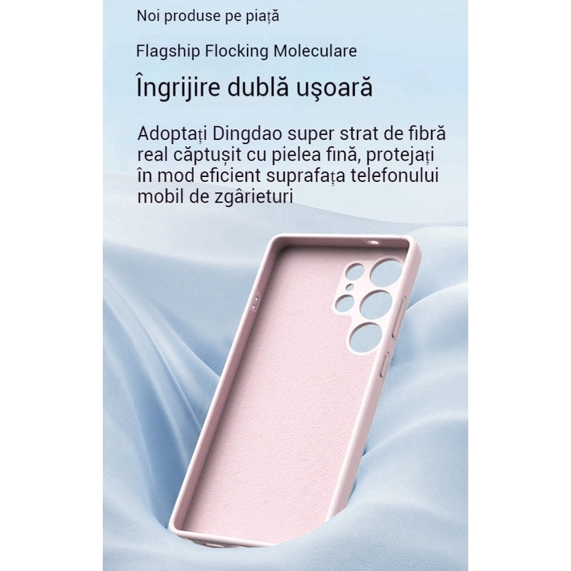 Husa telefon compatibila cu Samsung Galaxy S25 Ultra, Samsung Silicone Case, Ultra Protect, Anti-Shock Protection Hard, Technology Air Cushion-Roz