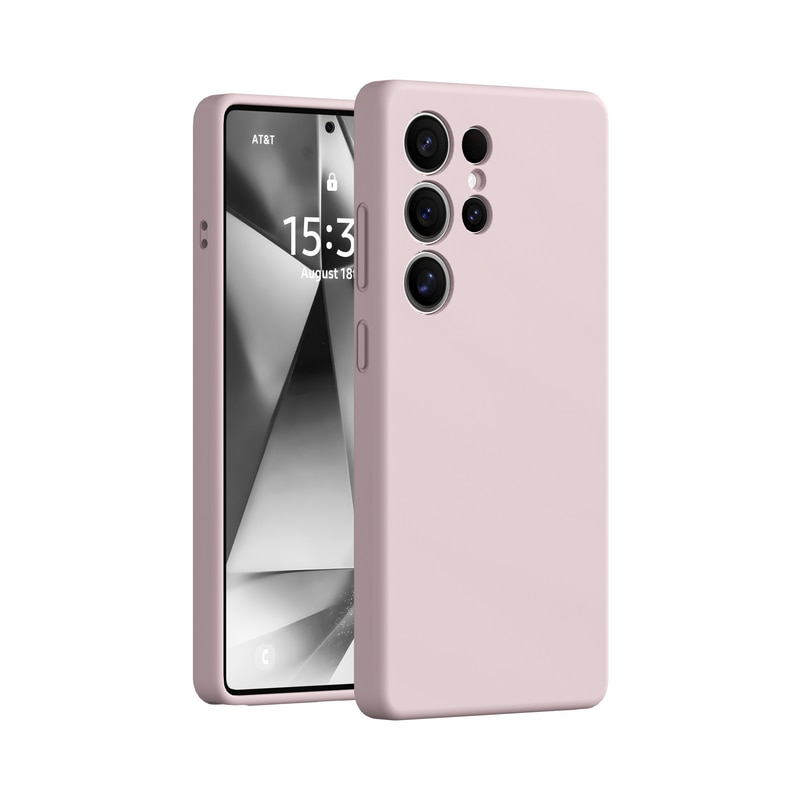 Husa telefon compatibila cu Samsung Galaxy S25 Ultra, Samsung Silicone Case, Ultra Protect, Anti-Shock Protection Hard, Technology Air Cushion-Roz