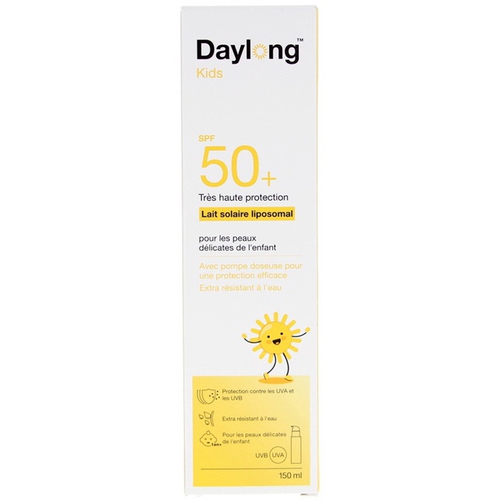 Детски слънцезащитен лосион с SPF 50+ Daylong Kids, 150 ml, Galderma, за деликатна, чувствителна кожа
