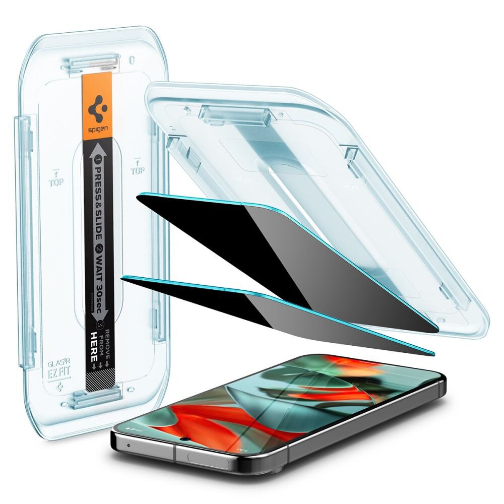 Folie pentru Google Pixel 9 Pro XL (set 2) - Spigen Glas.tR EZ FIT - Privacy