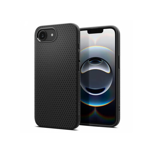 Husa telefon, Spigen, Pentru iPhone 16e, Negru, Liquid Air, Plastic