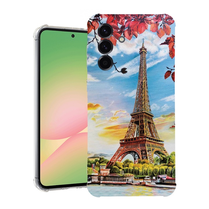 BestCase Anti Shock 1.5MM telefontok, kompatibilis modell Samsung Galaxy A56, Paris Eiffel Tower, Air Cushion Technology, 1926361 AS 1371