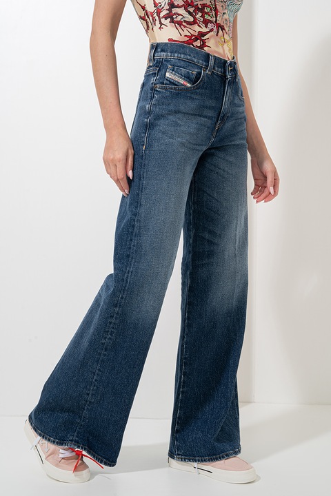 Diesel, Blugi cu croiala ampla 1978 D-Akemi, Albastru inchis, W30-L32