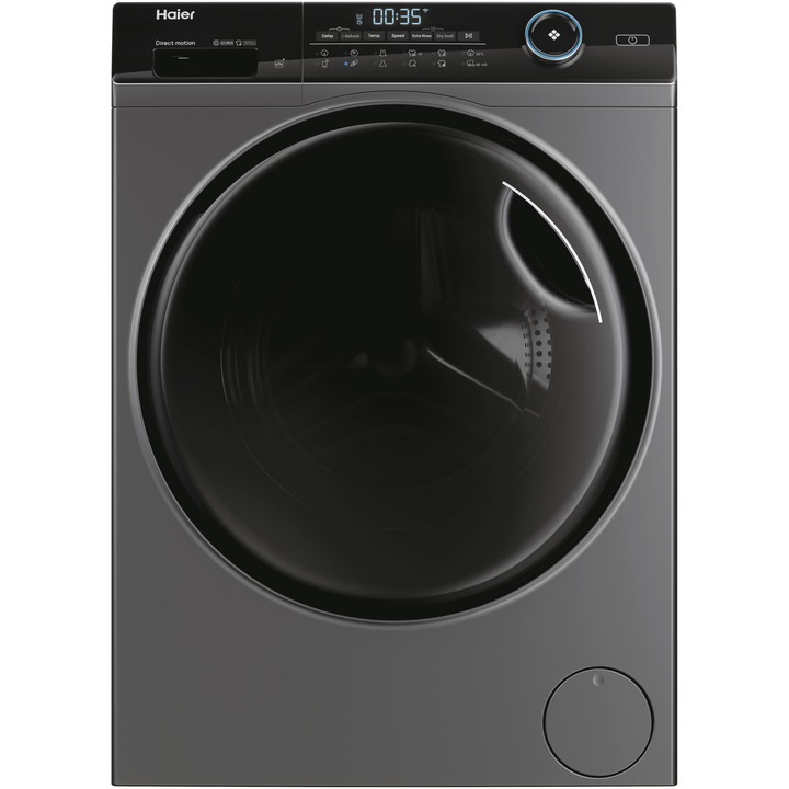 Пералня със сушилня Haier I-Pro HWD90B14959S8NUS, 9 кг пране, 6 кг сушене, 1400 об/мин, Direct Motion Motor, Пара, Wi-Fi, iRefresh, ABT, Pillow Drum, Dual Spray, Клас A, Антрацит