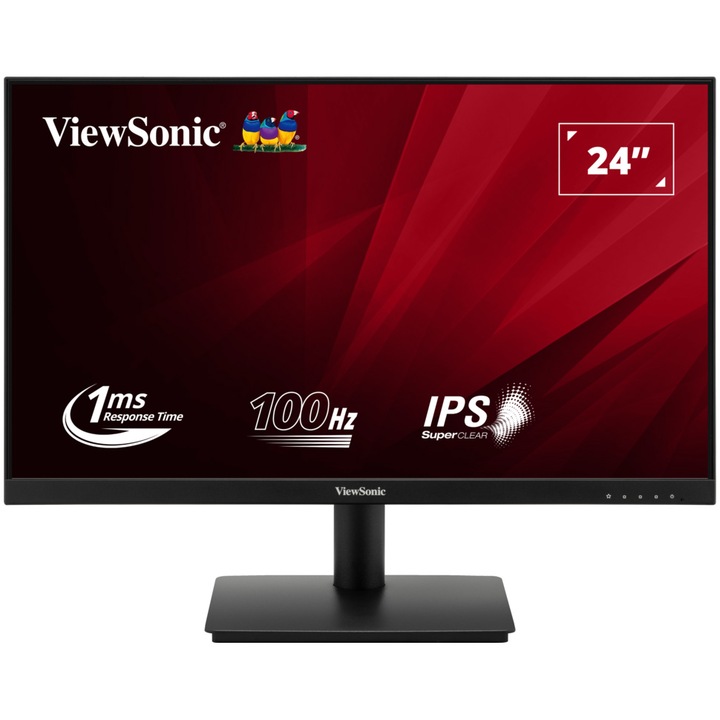 IPS LED monitor ViewSonic VA240-H 24", Full HD (1920x1080), 100Hz, 1ms (MPRT), HDMI, VGA, fekete
