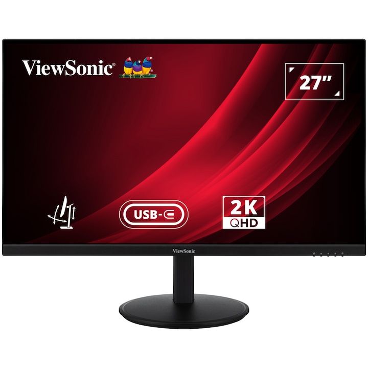 IPS LED monitor ViewSonic VG2709-2K-MHDU-2 27", QHD (2560x1440), 100Hz, 4ms, Hangszórók 2,5W x2, USB Type-C USB hub, HDMI, DisplayPort, Pivot, fekete