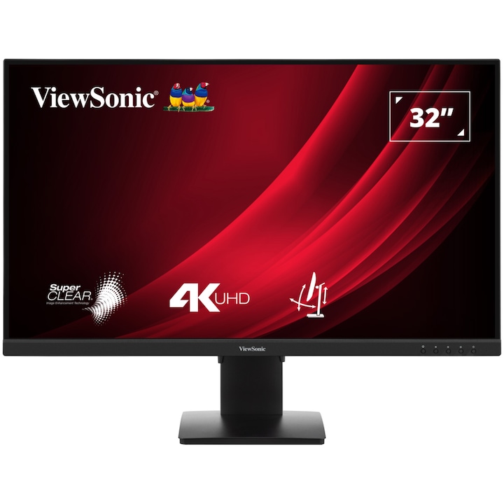 LED monitor VA ViewSonic VG3208-4K 32", 4K UHD (3840x2160), 60Hz, 4ms, HDR10, 2x HDMI, DisplayPort, fekete