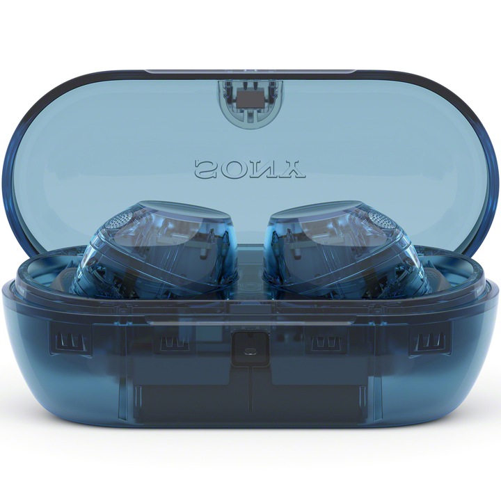 Слушалки In-Ear Sony WF-C710NL, True Wireless, Noise Canceling, Bluetooth, Microphone, Multipoint, Fast Pair, Quick Charge, IPX4, Автономия 40 часа, Glass Blue
