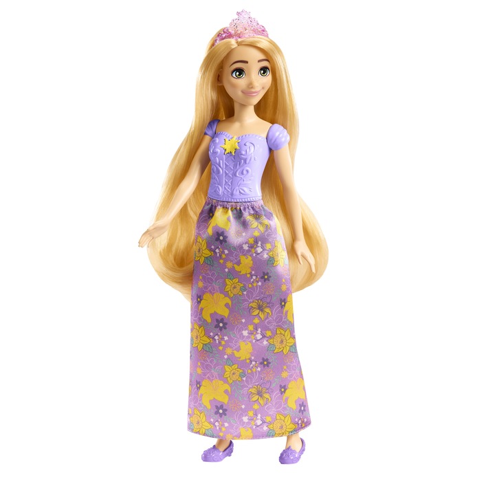 Disney hercegnő Rapunzel baba virágos ruhában