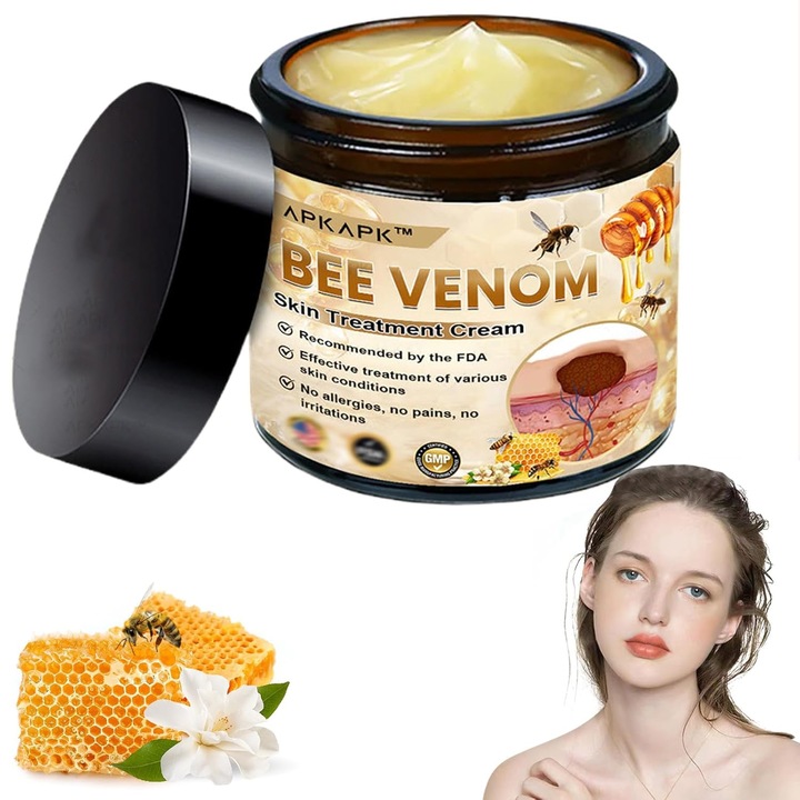 Arckrém méhméreggel, bibubibu, 60 ml, hidratáló, ránctalanító