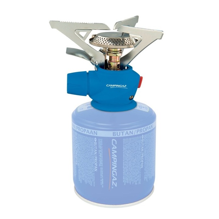 Campingaz Twister Plus PZ Aragaz de Camping, aragaz portabil cu un singur arzator, ideal pentru camping si drumetii, de dimensiuni compacte, cu o putere mare de 2.900 W, care include o husa de transport. Functioneaza cu cartuse de gaz CV 470