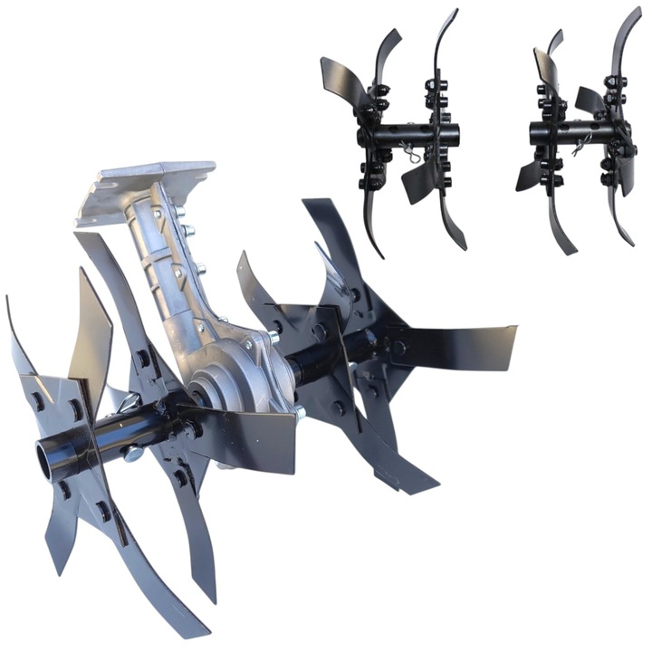 Cultivator pentru motocoasa Campion, diametru 28 mm, 9 dinti, 30x12cm, otel si fonta