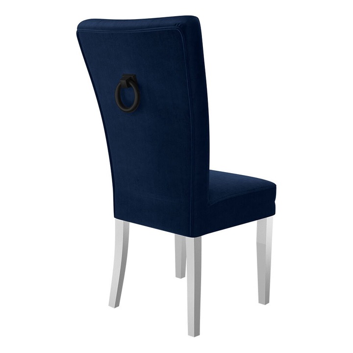 Scaun Makore + ciocanitor, MIRJAN24, alb + bleumarin + negru Ciocanitor, 51x63x100 cm