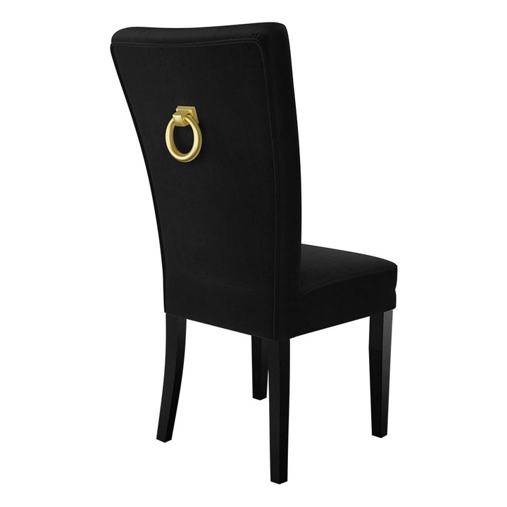 Scaun Makore + ciocanitor, MIRJAN24, negru + auriu Ciocanitor, 51x63x100 cm