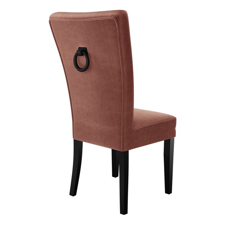 Scaun Makore + ciocanitor, MIRJAN24, negru + roz + negru Ciocanitor, 51x63x100 cm