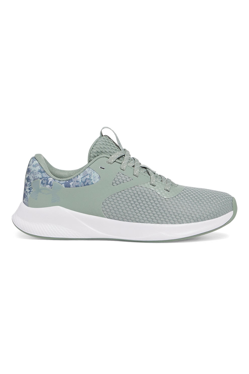 Under Armour, Pantofi din material textil cu garnituri din material sintetic, pentru fitness Charged Aurora 2, Verde pal, Albastru, 7