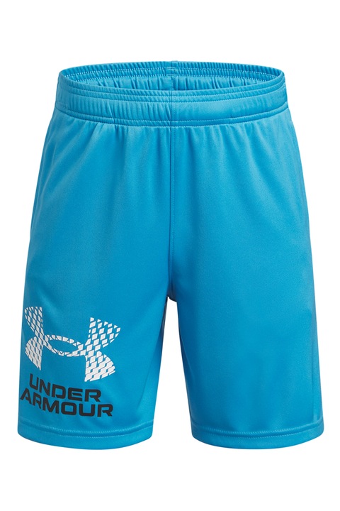 Under Armour, Pantaloni scurti cu logo, pentru fitness Tech™, Negru/Turcoaz