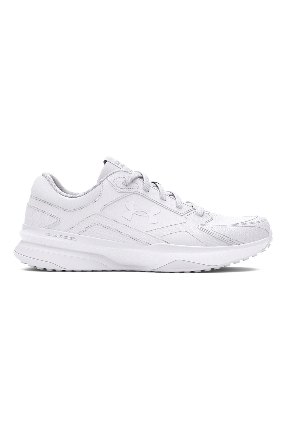Under Armour, Pantofi Edge cu garnituri din piele pentru antrenament, Alb, 7