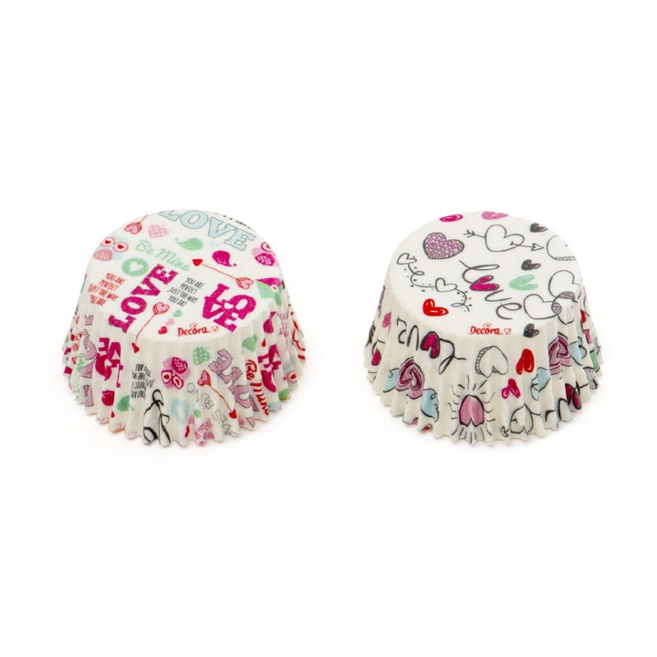 Papilotki pentru muffins Decora, set 36 buc, 5x7,5cm, multicolor