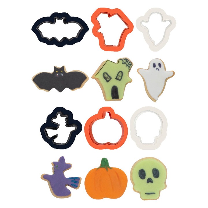 6 darabos halloweeni sütikiszúró készlet, Decora, 4-5 cm