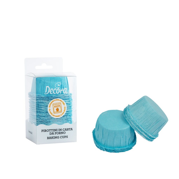 Papilotki pentru muffin, Decora, 55x35mm, 25 buc, colorate, rezistente la temperaturi de pana la 220°C