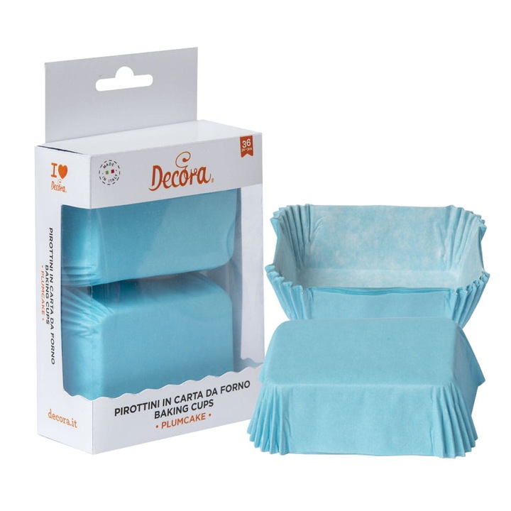 Set 36 Forme pentru prajituri, Decora, albastru, 80x50x32 mm
